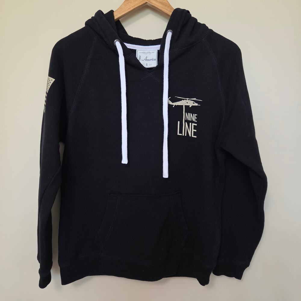 Nine Line Apparel S American Flag Medical Symbol Medic Hoodie Pocket Black